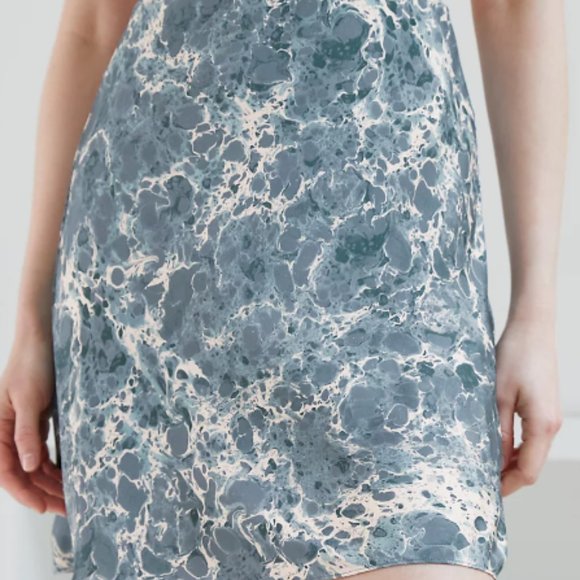 Babaton Mini Slip Skirt in Denude/Yucca Green - Picture 2 of 3